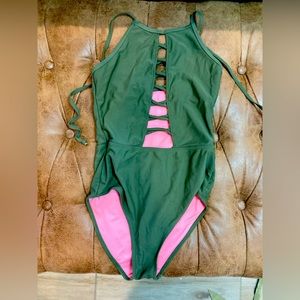 One piece bathing suit with sexy cut outs